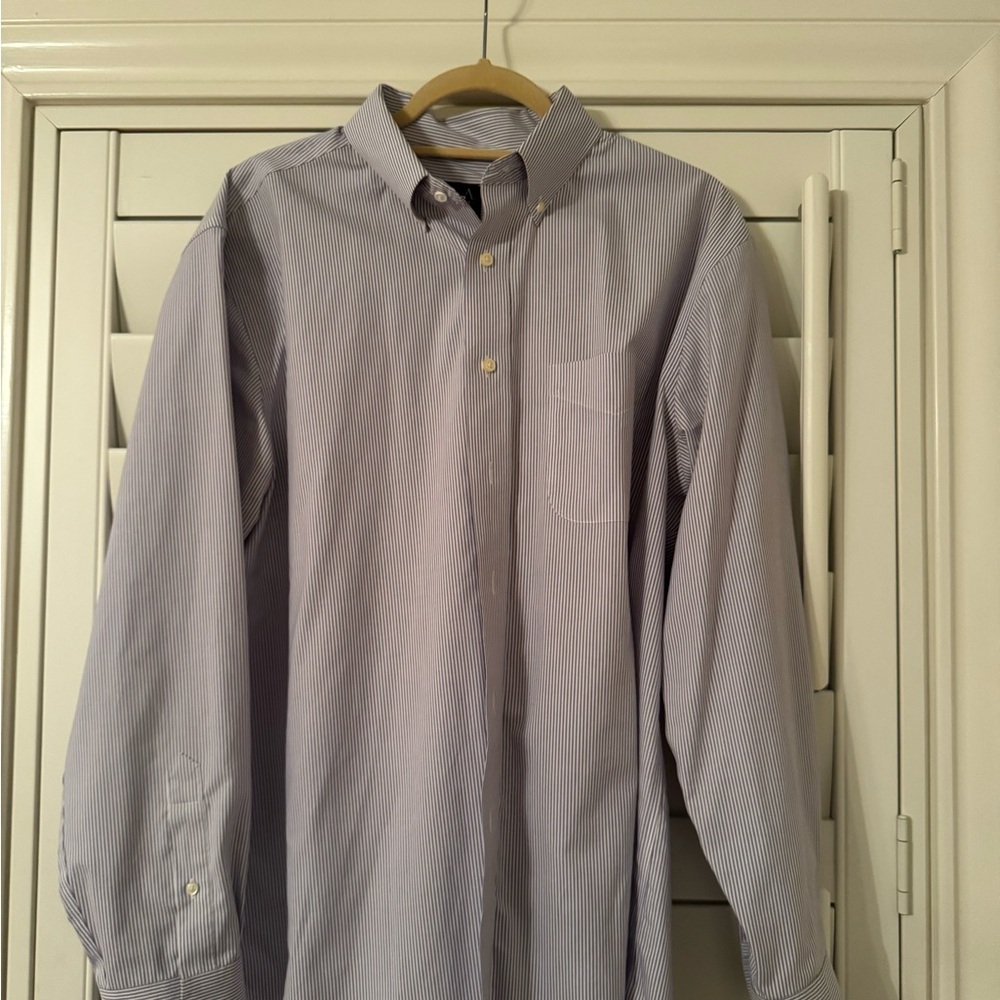 Jos. A. Bank Men's Blue Pinstripe Dress Shirt